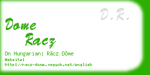 dome racz business card